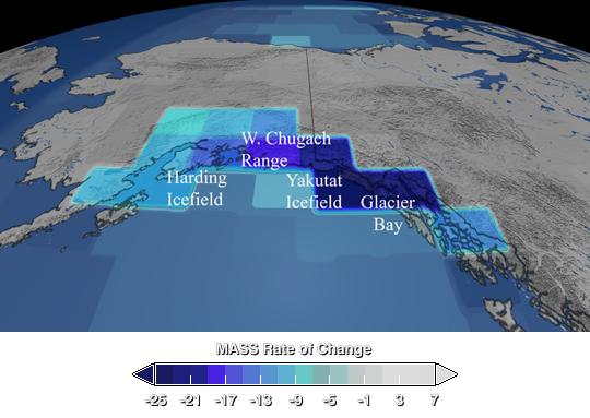 GRACE Measures Sea Level Changes from Glaciers
